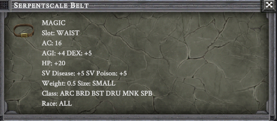 SERPENTSCALE BELT item card